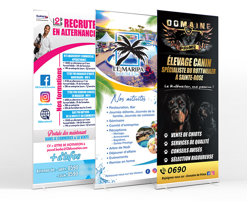 infographiste guadeloupe rollup