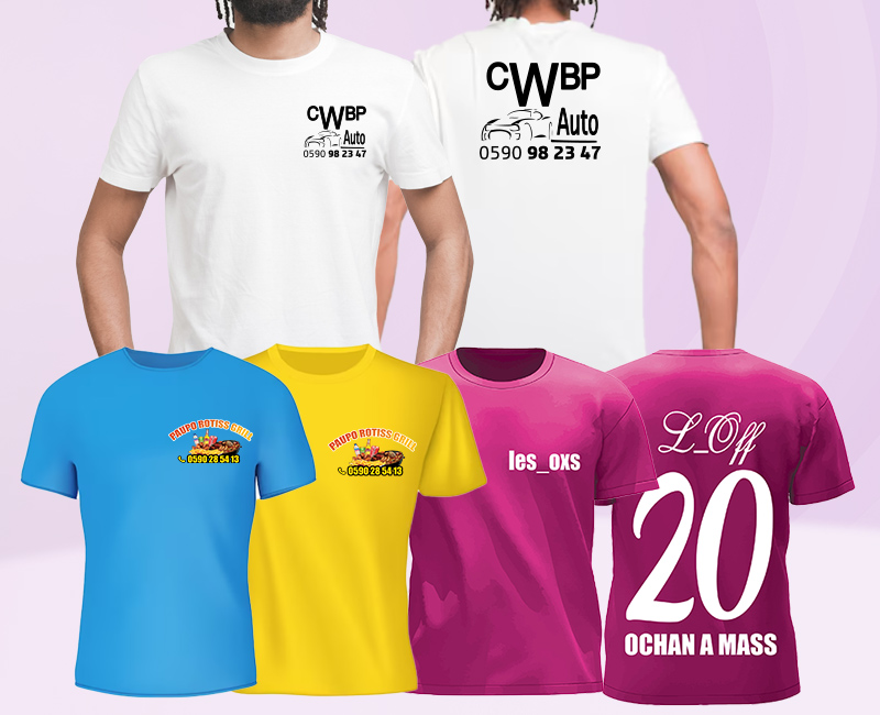 infographiste guadeloupe marquage tshirt