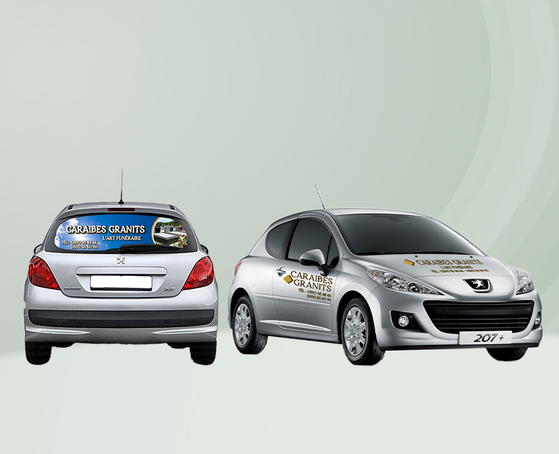 infographiste guadeloupe marquage véhicule